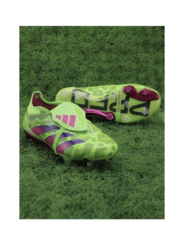 adidas Predator Elite Fold-over Tongue FG Generation Pred - Solar Green/Shock Pink/Lucid Lemon