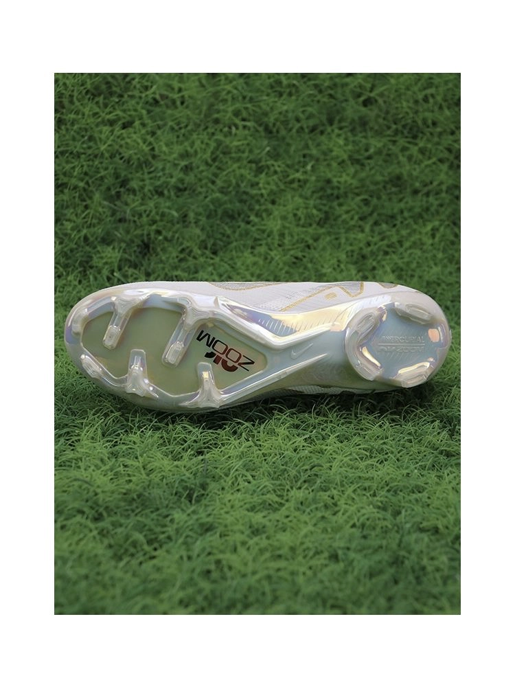 Nike Air Zoom Mercurial Vapor 15 Elite FG - White/Gold/Silver