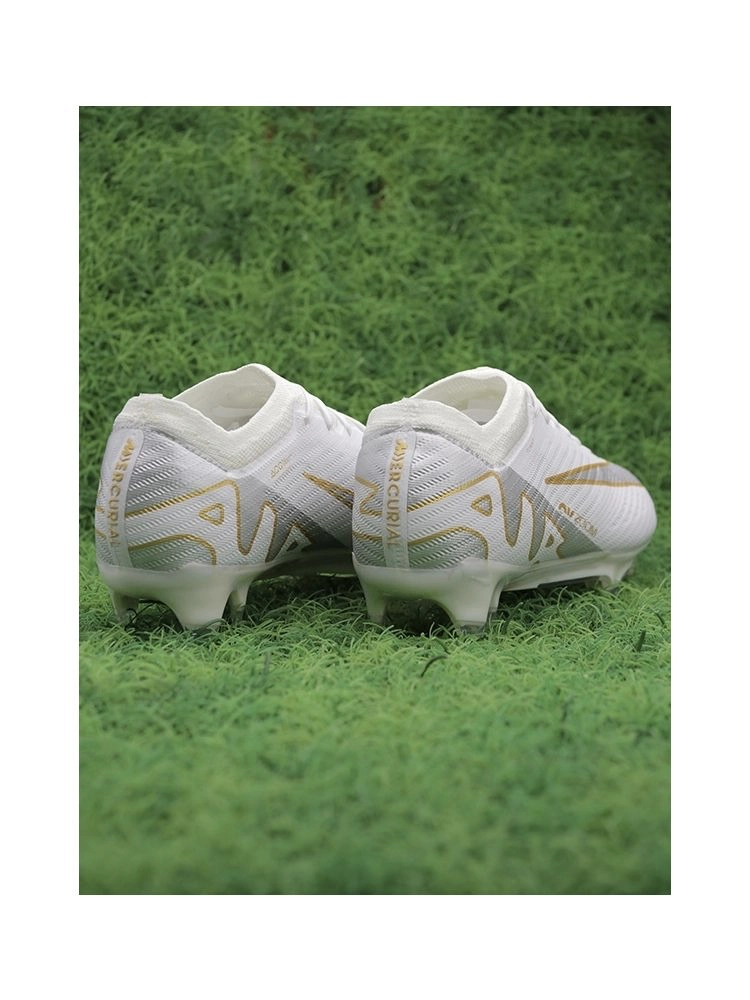 Nike Air Zoom Mercurial Vapor 15 Elite FG - White/Gold/Silver