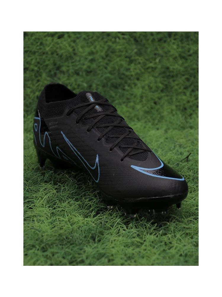 Nike Air Zoom Mercurial Vapor 15 Elite FG - Black/Black/Blue