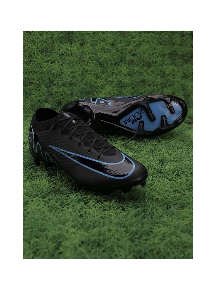 Nike Air Zoom Mercurial Vapor 15 Elite FG - Black/Black/Blue