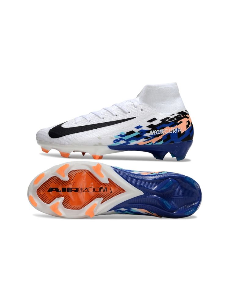 Nike Zoom Mercurial Superfly 10 Elite FG White Black Multicolor