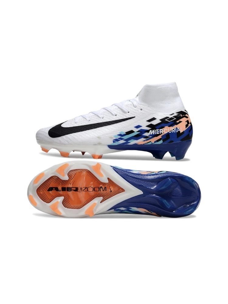 Nike Zoom Mercurial Superfly 10 Elite FG White Black Multicolor