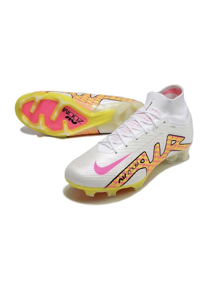 Nike Air Zoom Mercurial Superfly 9 Elite FG - White/Yellow/Pink
