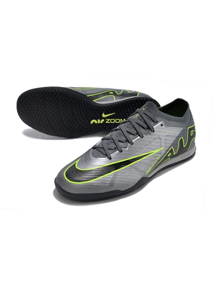 Nike Air Zoom Mercurial Vapor 15 Elite IC - Chrome/Green