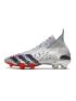 Adidas Predator Freak+ FG Football Boots Silver Metallic Black Scarlet