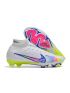 Nike Air Zoom Mercurial Superfly Elite 9 FG White Blue Pink Volt