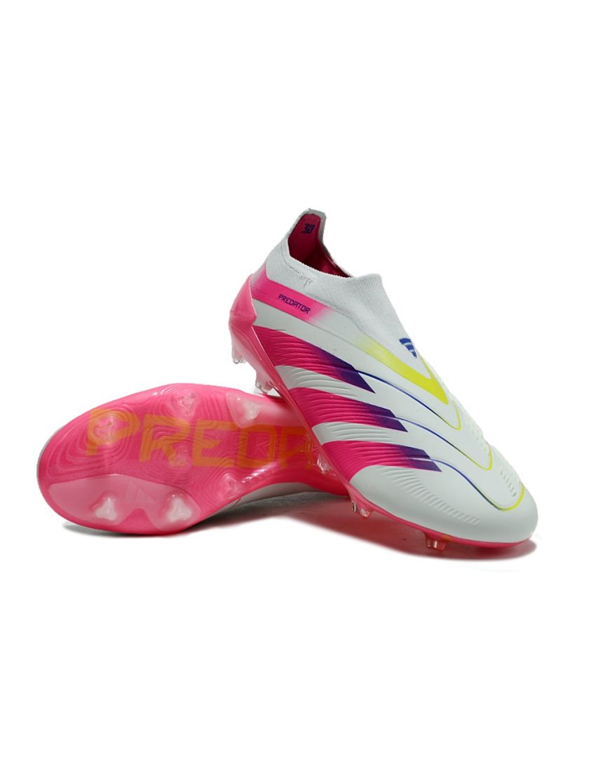 adidas Predator Elite Laceless FG Stellar Icon - Almost Blue/Lucid Pink/Semi Solar Yellow
