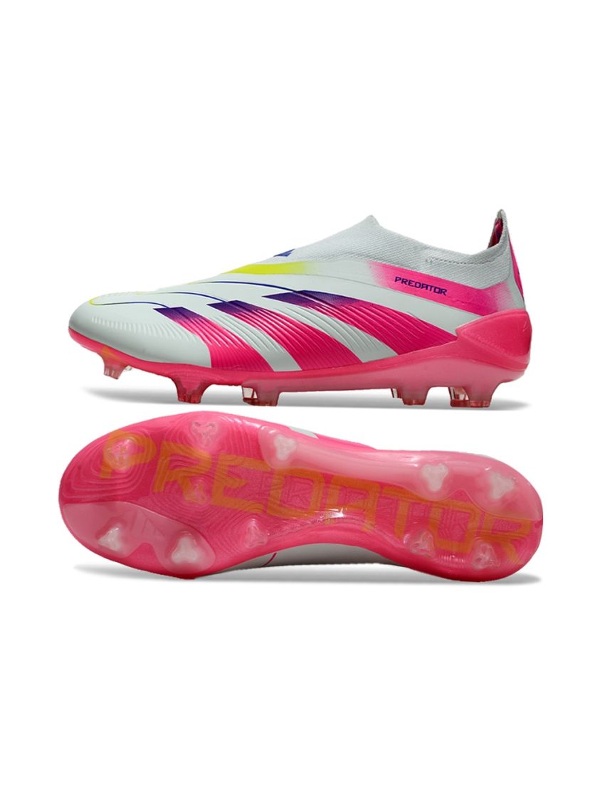 adidas Predator Elite Laceless FG Stellar Icon - Almost Blue/Lucid Pink/Semi Solar Yellow