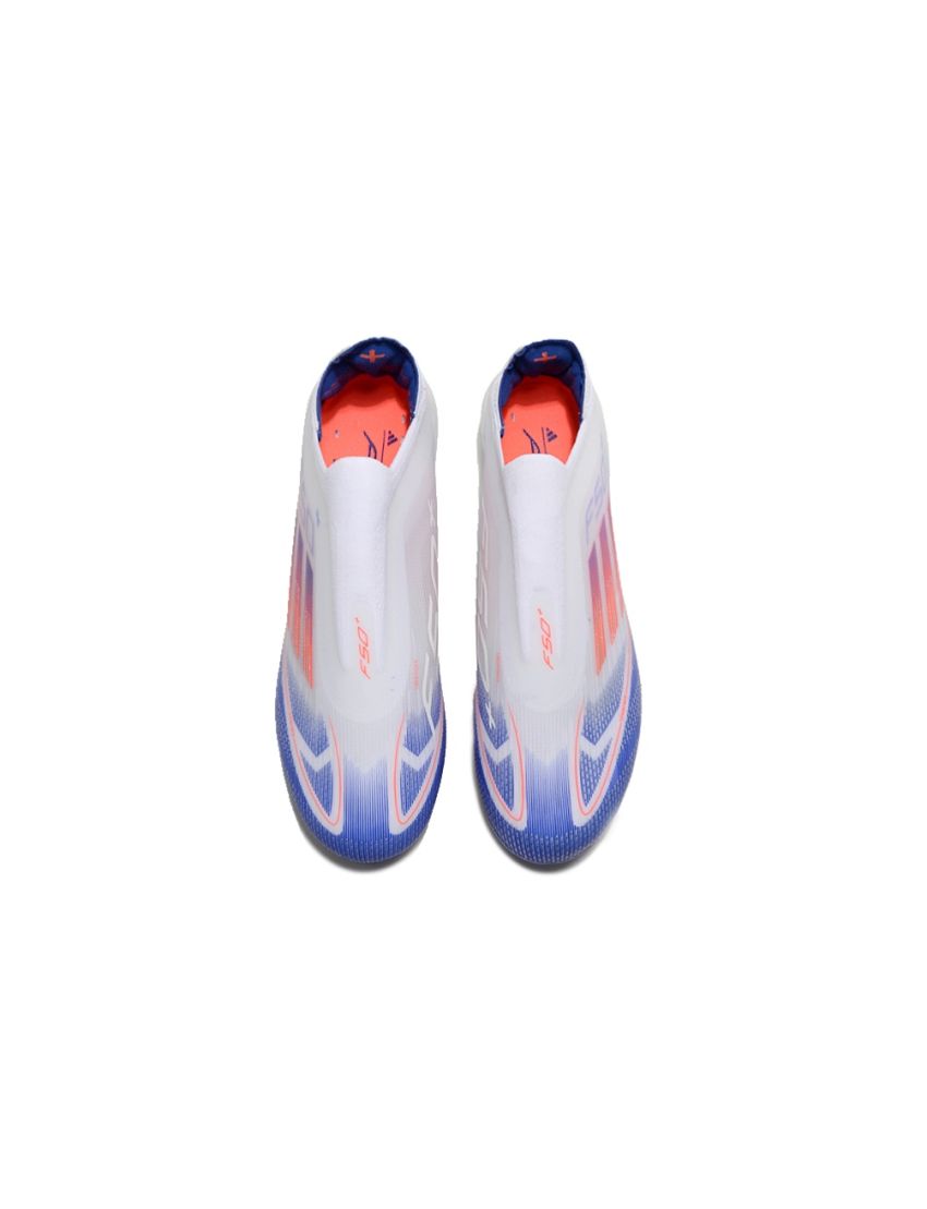 adidas F50+ League Laceless FG Advancement - White/Solar Red/Lucid Blue