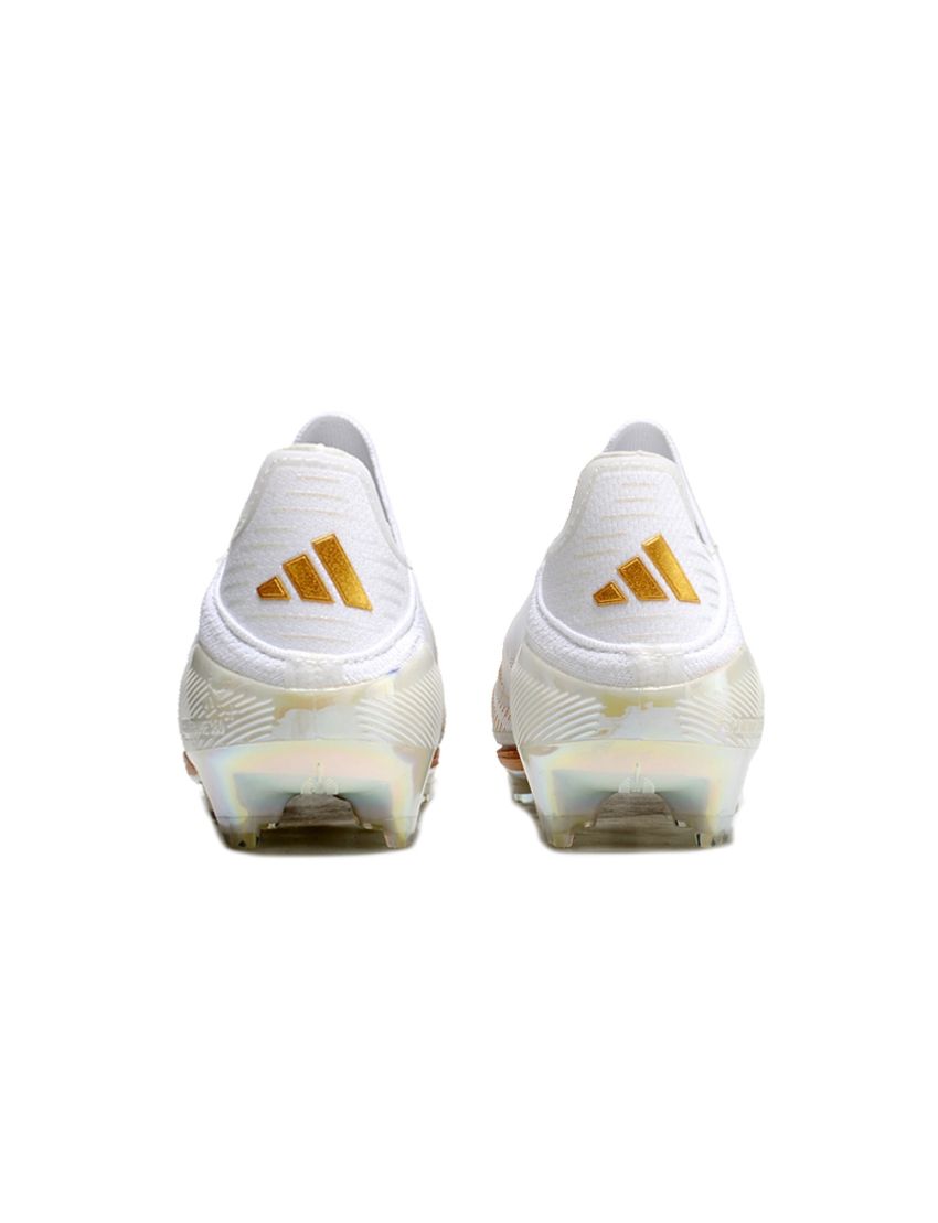 adidas F50+ League Laceless FG Day Spark - Footwear White/Gold Metallic/Footwear White