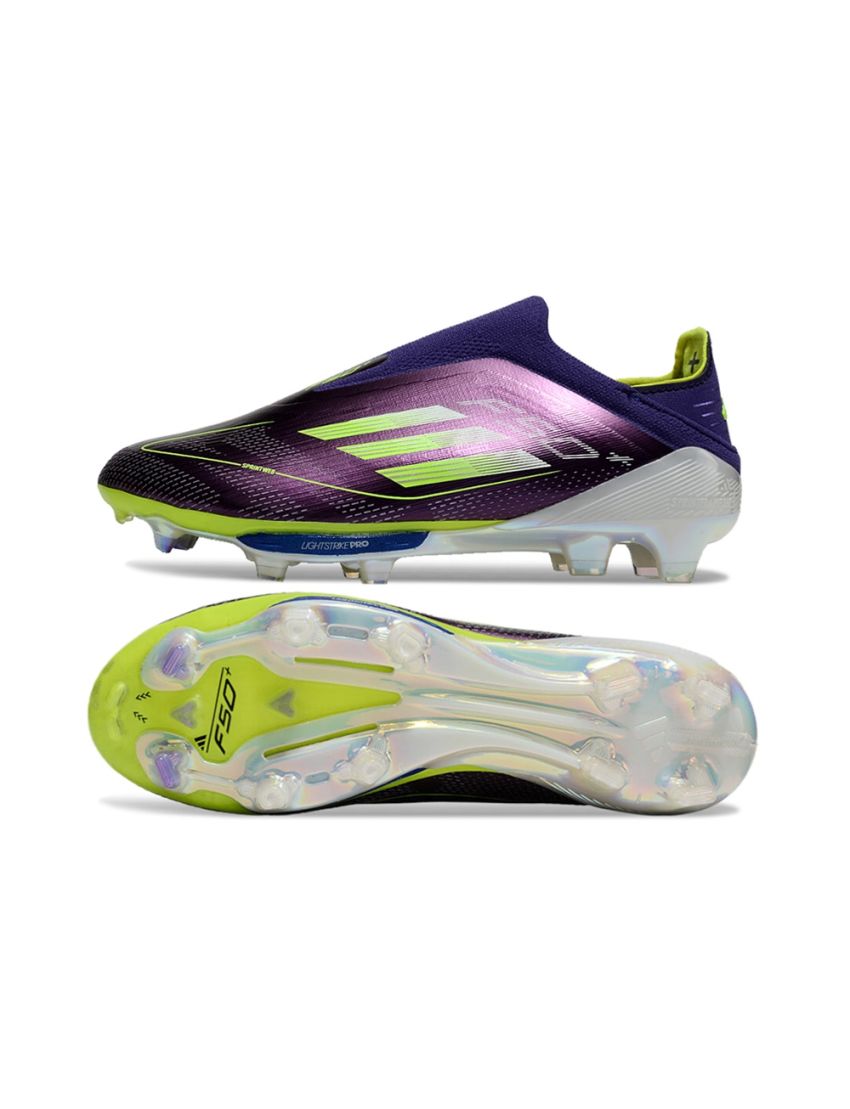 adidas F50+ League Laceless FG Fast Reborn - Unity Purple/Footwear White/Lucid Lemon