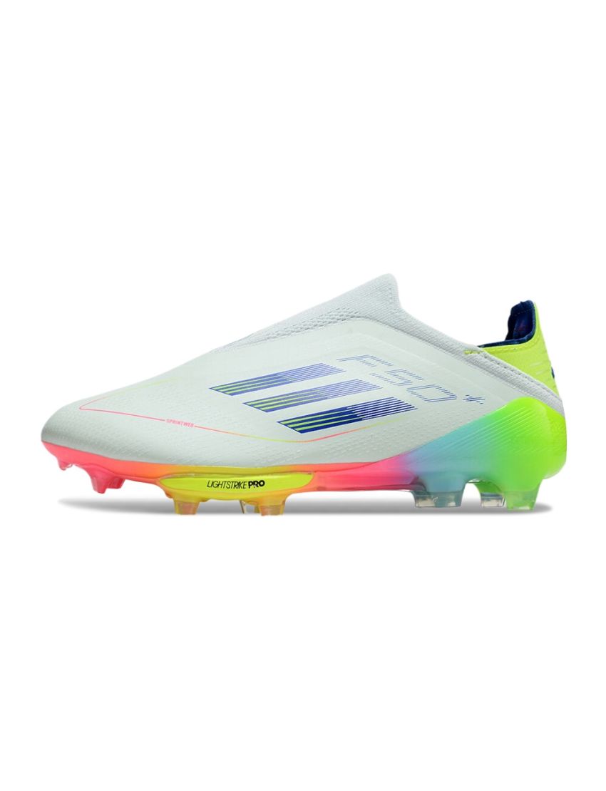 adidas F50+ League Laceless FG Stellar Icon - Almost Blue/Semi Lucid Blue/Semi Solar Yellow