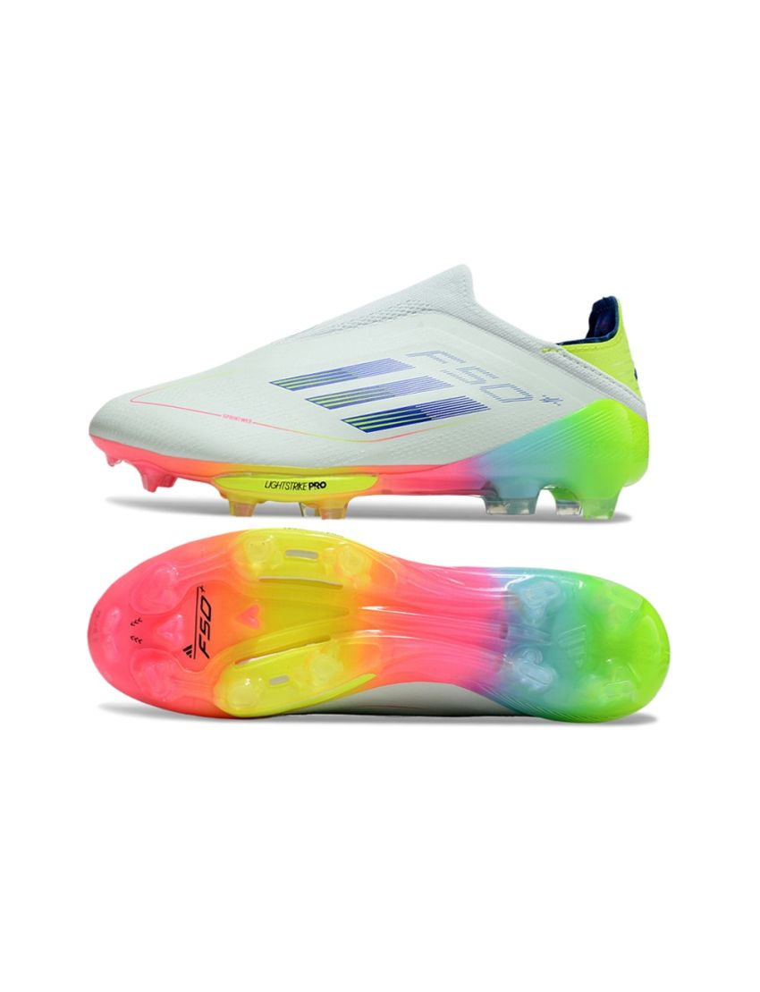 adidas F50+ League Laceless FG Stellar Icon - Almost Blue/Semi Lucid Blue/Semi Solar Yellow