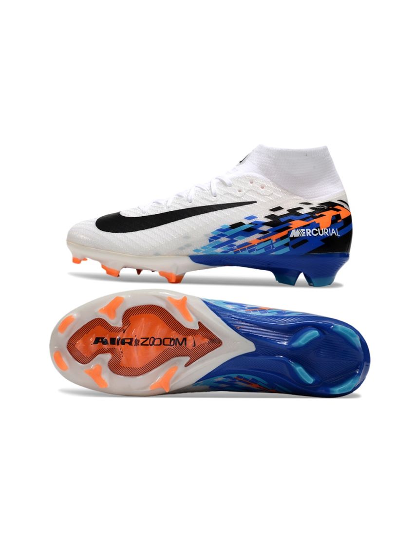 Nike Air Zoom Mercurial Superfly 10 Elite FG White Black Blue