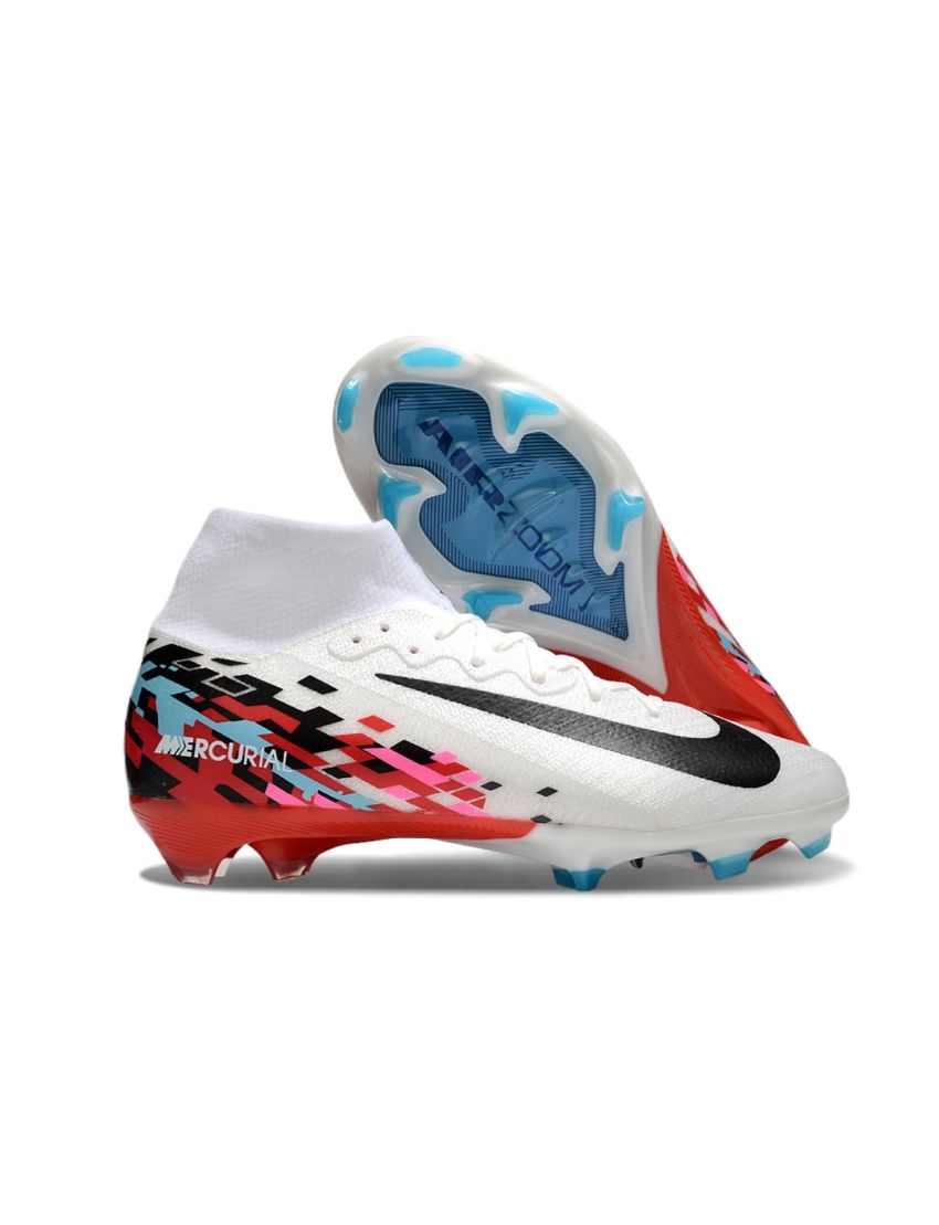 Nike Air Zoom Mercurial Superfly 10 Elite FG White Black Blue Red