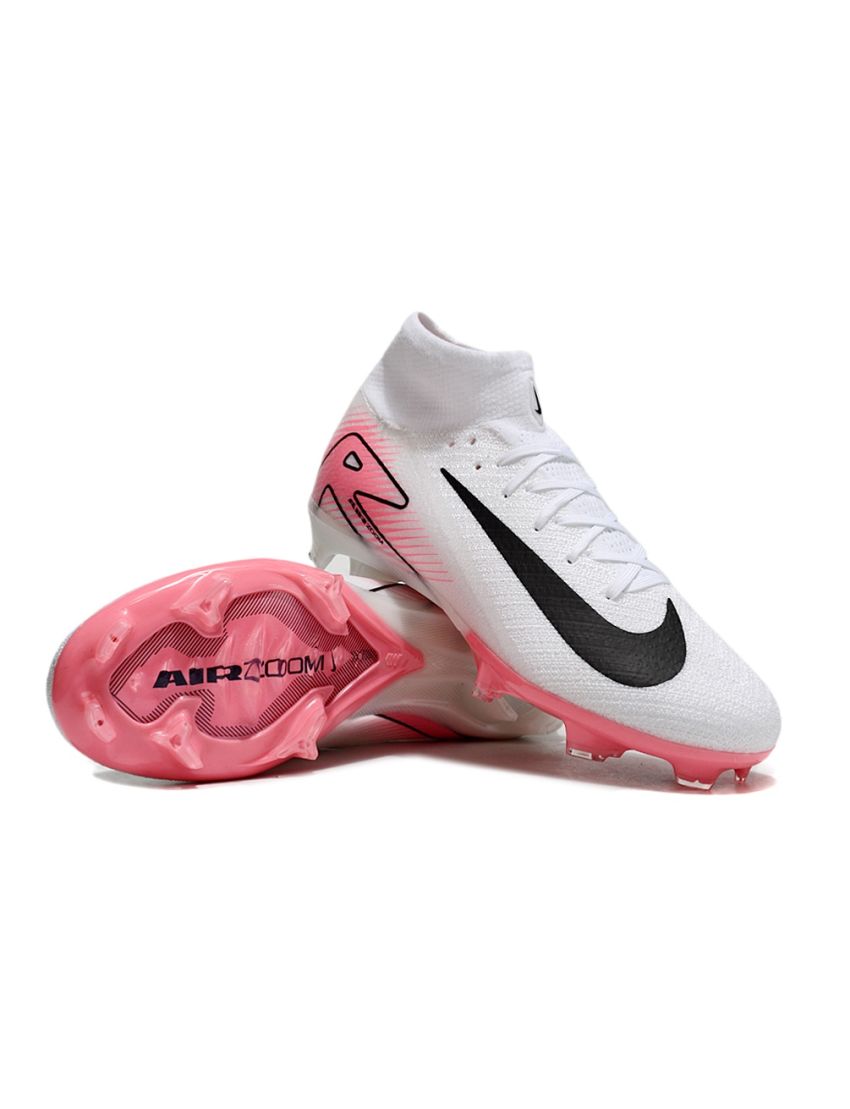 Nike Air Zoom Mercurial Superfly 10 Elite FG White Black Pink