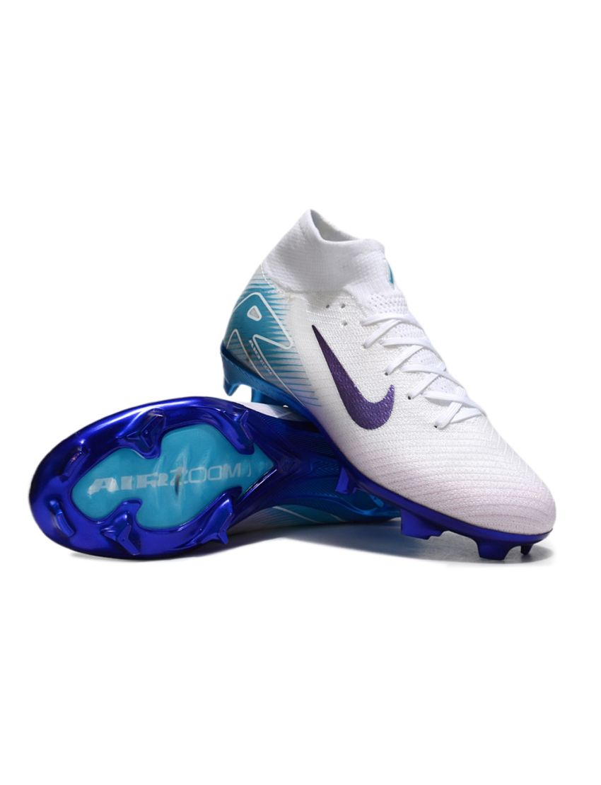 Nike Air Zoom Mercurial Superfly 10 Elite FG White Purple Blue 
