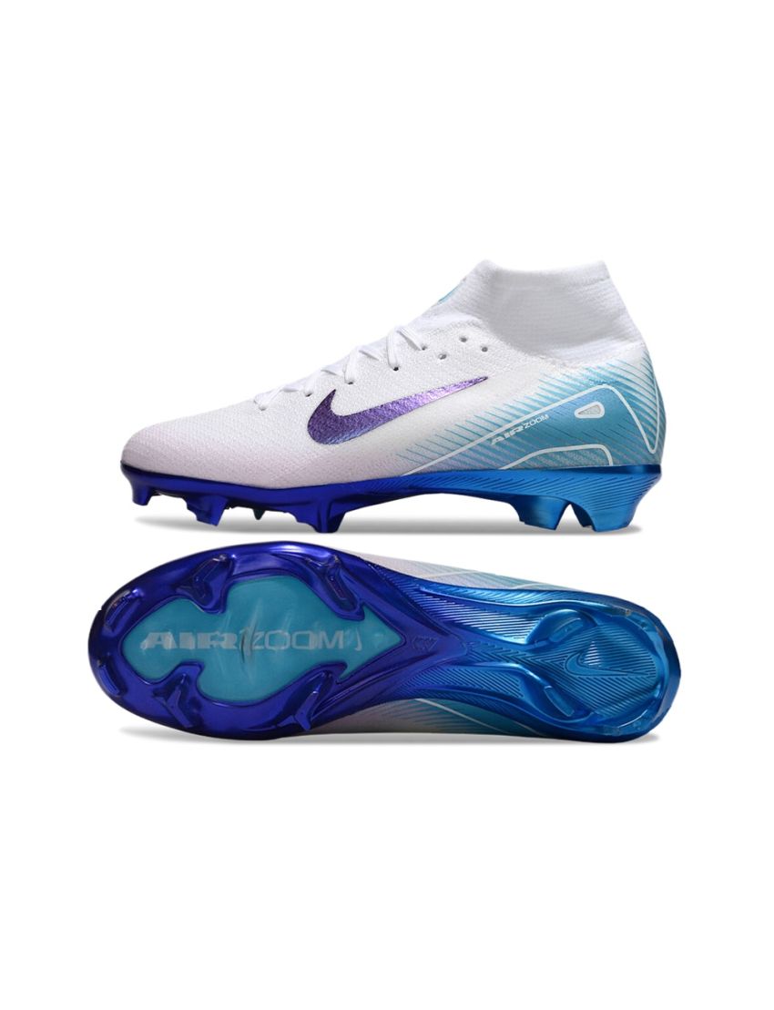 Nike Air Zoom Mercurial Superfly 10 Elite FG White Purple Blue 