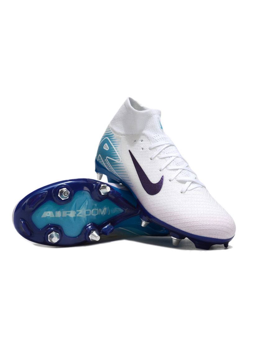 Nike Air Zoom Mercurial Superfly 10 Elite SG-Pro White Purple Blue 