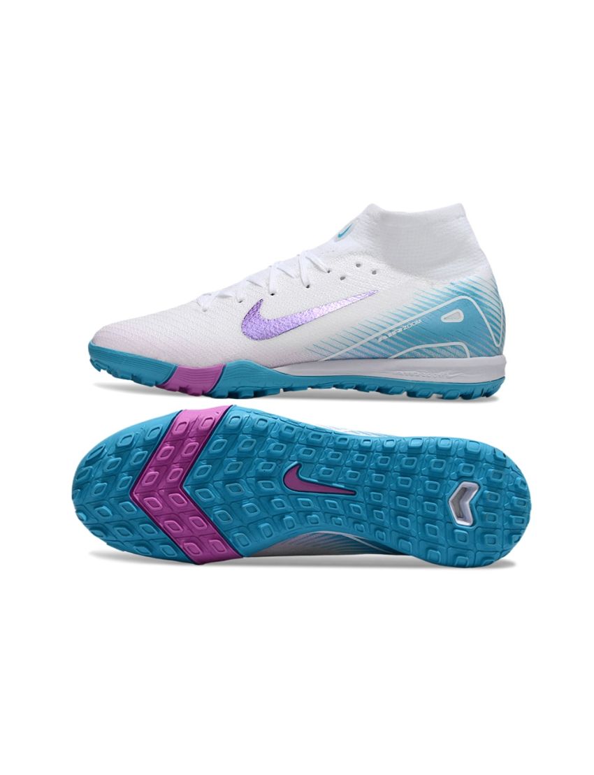 Nike Air Zoom Mercurial Superfly 10 Elite TF White Purple Blue 