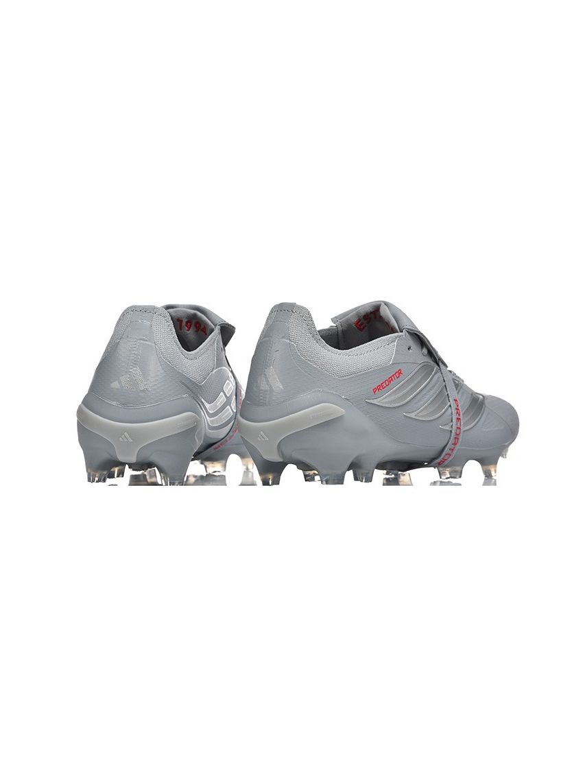 adidas 26 Predator Elite Tongue FG Grey Silver Red