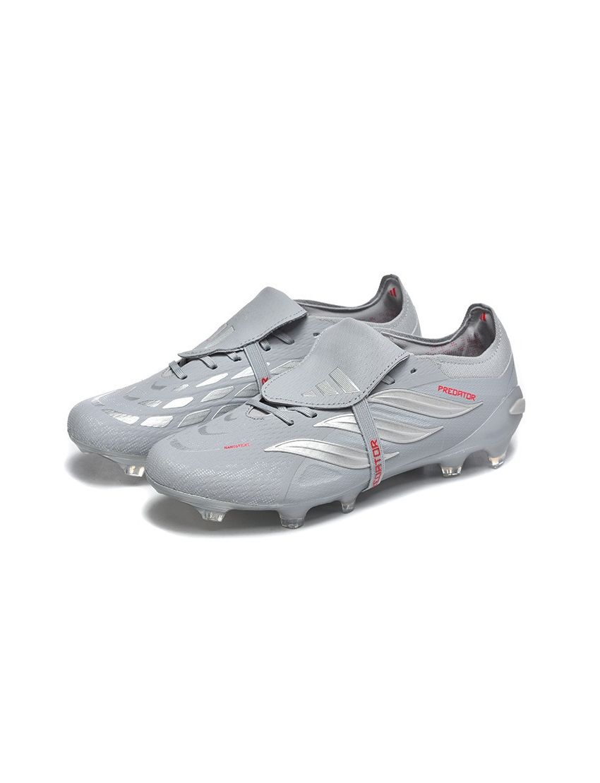 adidas 26 Predator Elite Tongue FG Grey Silver Red
