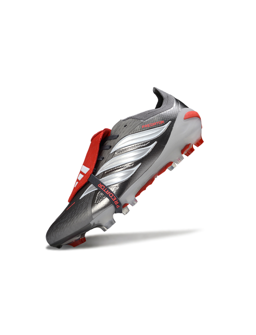  adidas 26 Predator Elite Tongue FG Silver Met Vivid Red