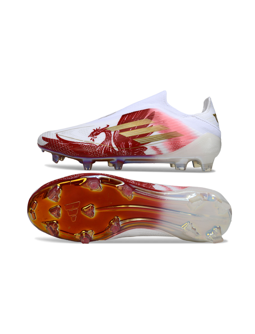 Adidas F50 Elite Laceless FG White Red Gold