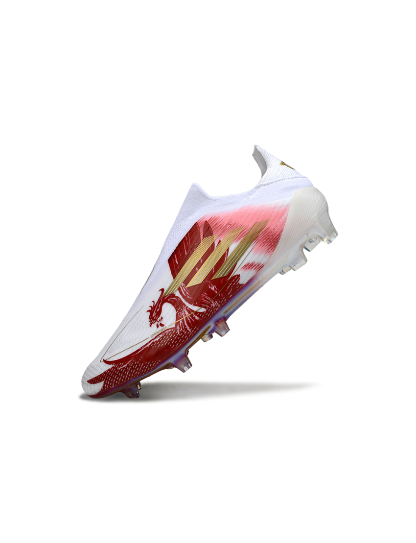 Adidas F50 Elite Laceless FG White Red Gold