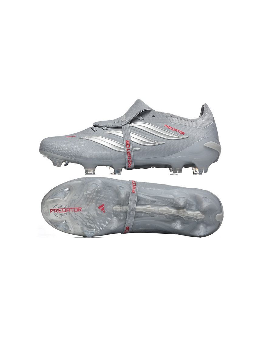 adidas 26 Predator Elite Tongue FG Grey Silver Red