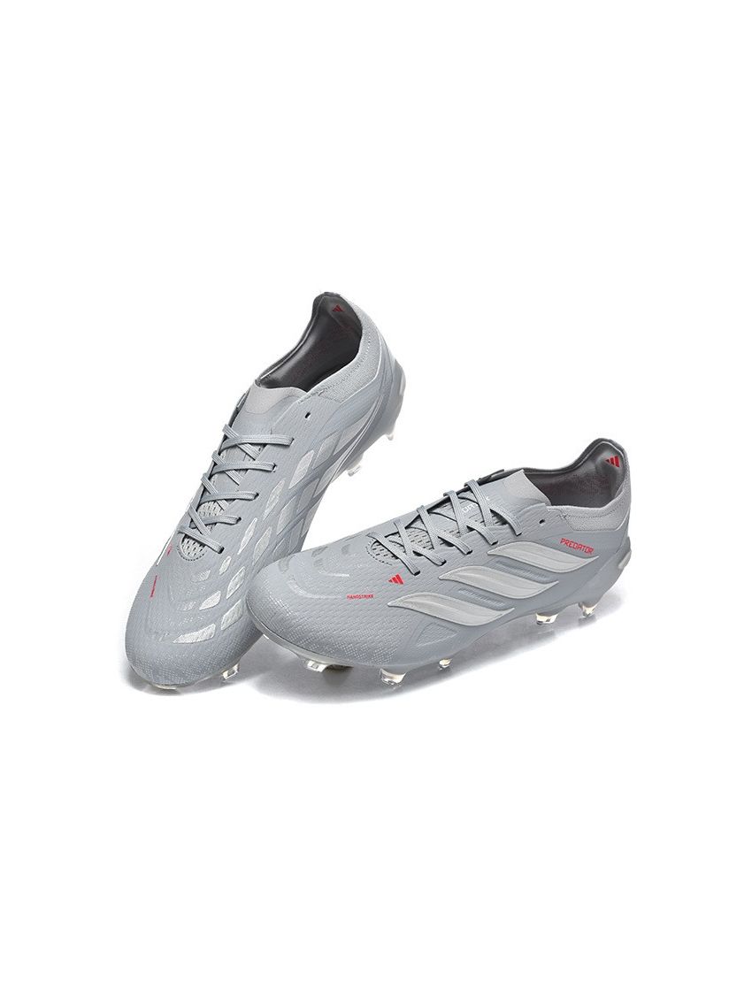 adidas 26 Predator Elite FG Grey Silver Red