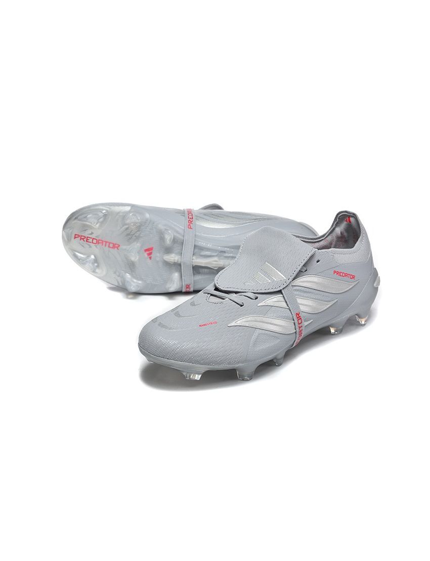 adidas 26 Predator Elite Tongue FG Grey Silver Red