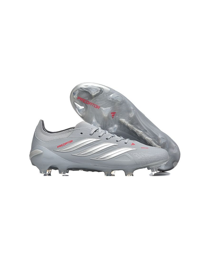 adidas 26 Predator Elite FG Grey Silver Red