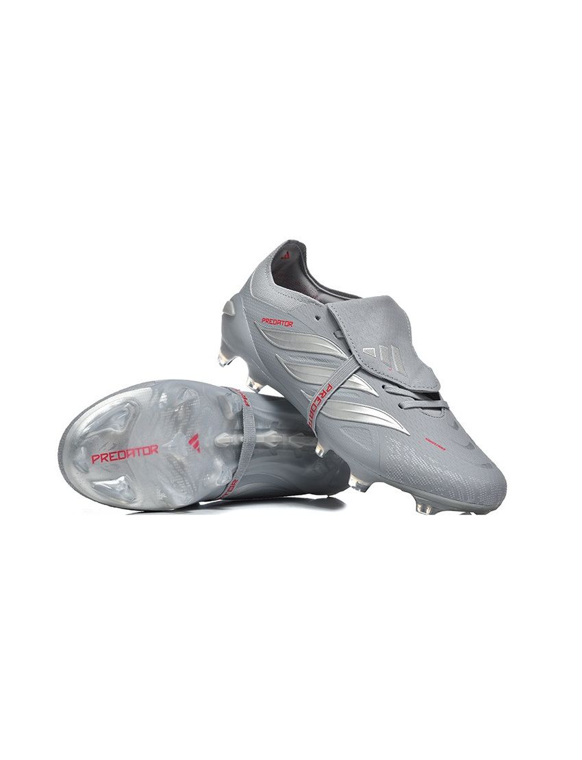 adidas 26 Predator Elite Tongue FG Grey Silver Red