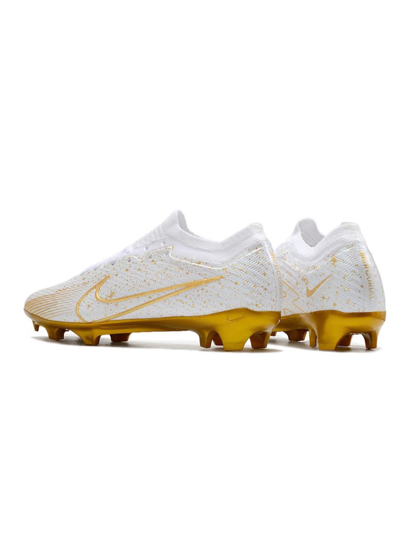 Nike Air Zoom Mercurial Vapor 15 Elite FG - White/Gold