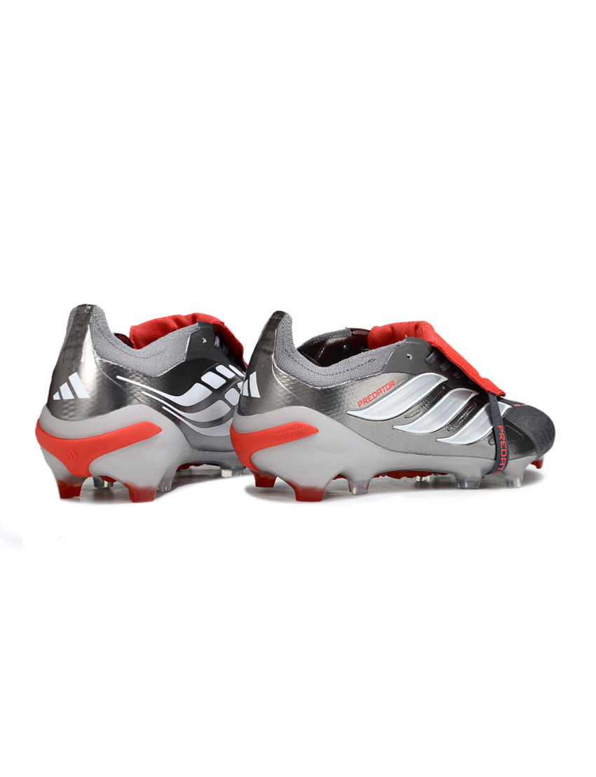  adidas 26 Predator Elite Tongue FG Silver Met Vivid Red
