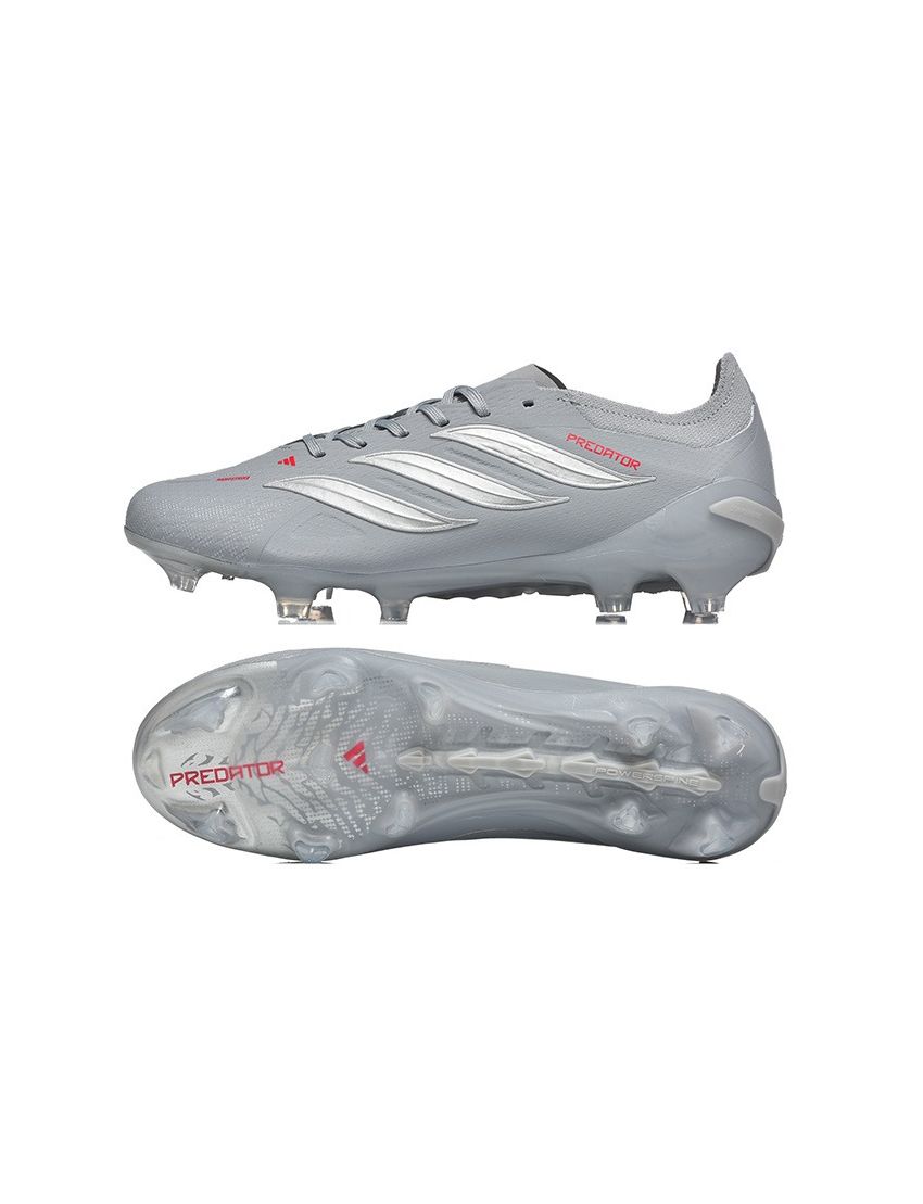 adidas 26 Predator Elite FG Grey Silver Red