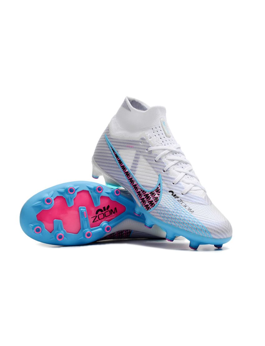 Nike Air Zoom Mercurial Superfly 9 Elite AG-Pro - White/Baltic Blue/Pink Blast/Indigo Haze