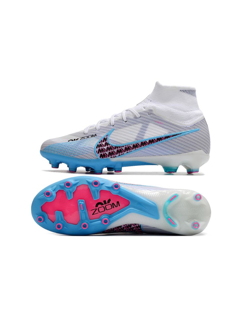 Nike Air Zoom Mercurial Superfly 9 Elite AG-Pro - White/Baltic Blue/Pink Blast/Indigo Haze