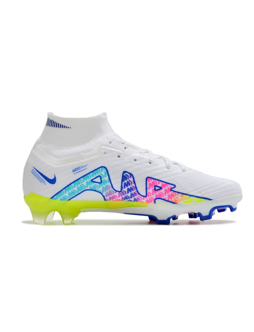Nike Air Zoom Mercurial Superfly 9 Elite FG - White/Blue/Multicolor