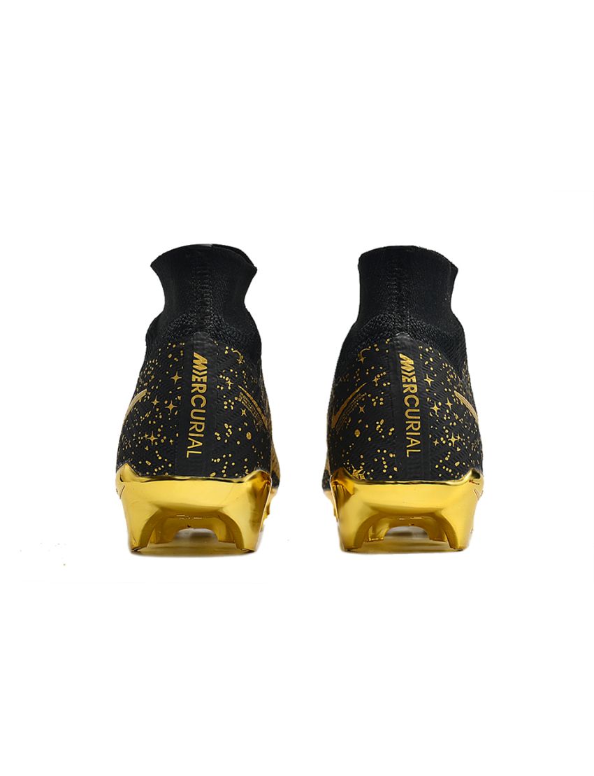 Nike Air Zoom Mercurial Superfly Elite 9 FG - Black/Metallic Gold/White
