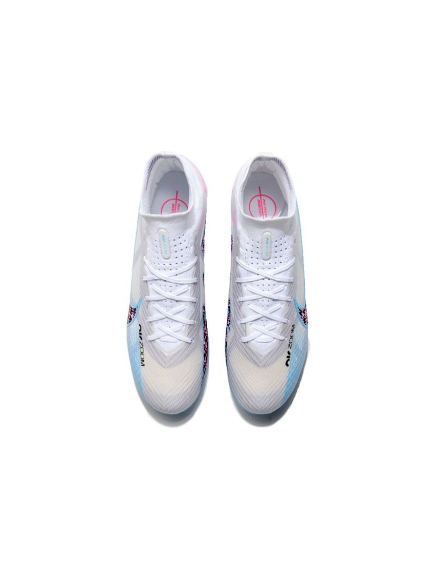 Nike Air Zoom Mercurial Superfly Elite 9 FG - White/Light Blue/Laser Pink