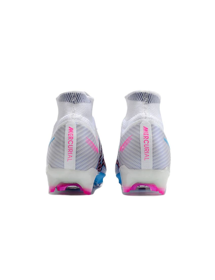 Nike Air Zoom Mercurial Superfly Elite 9 FG - White/Light Blue/Laser Pink