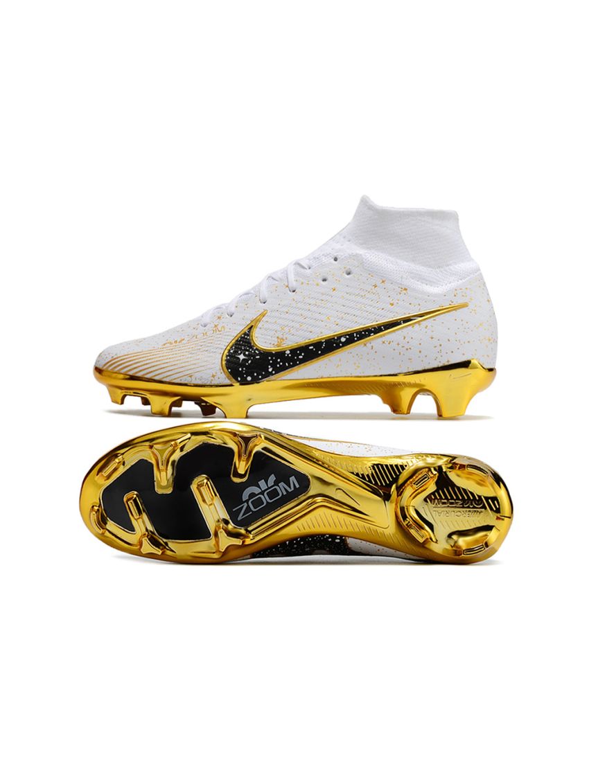 Nike Air Zoom Mercurial Superfly Elite 9 FG - White/Metallic Gold
