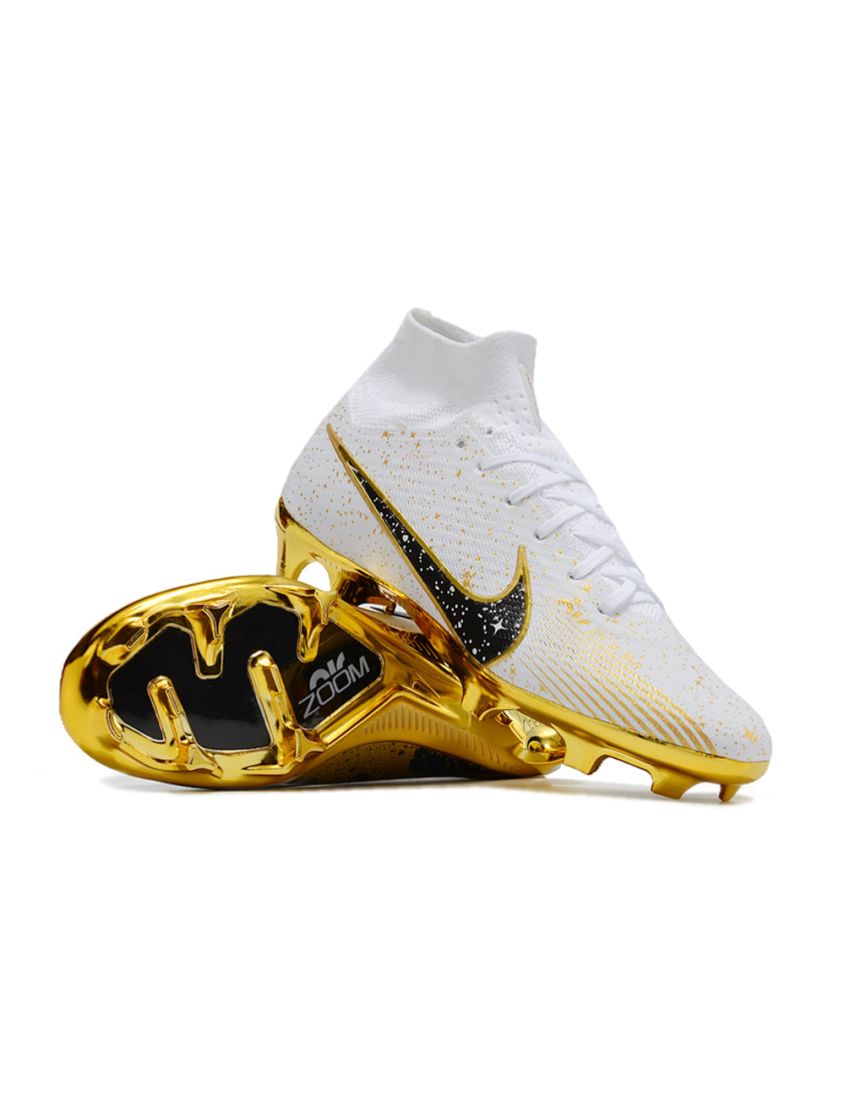 Nike Air Zoom Mercurial Superfly Elite 9 FG - White/Metallic Gold