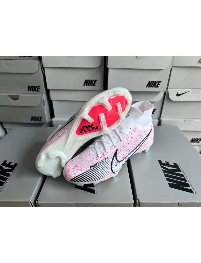 Nike Air Zoom Mercurial Superfly 9 Elite FG White Black Pink