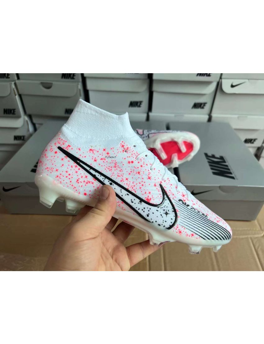 Nike Air Zoom Mercurial Superfly 9 Elite FG White Black Pink
