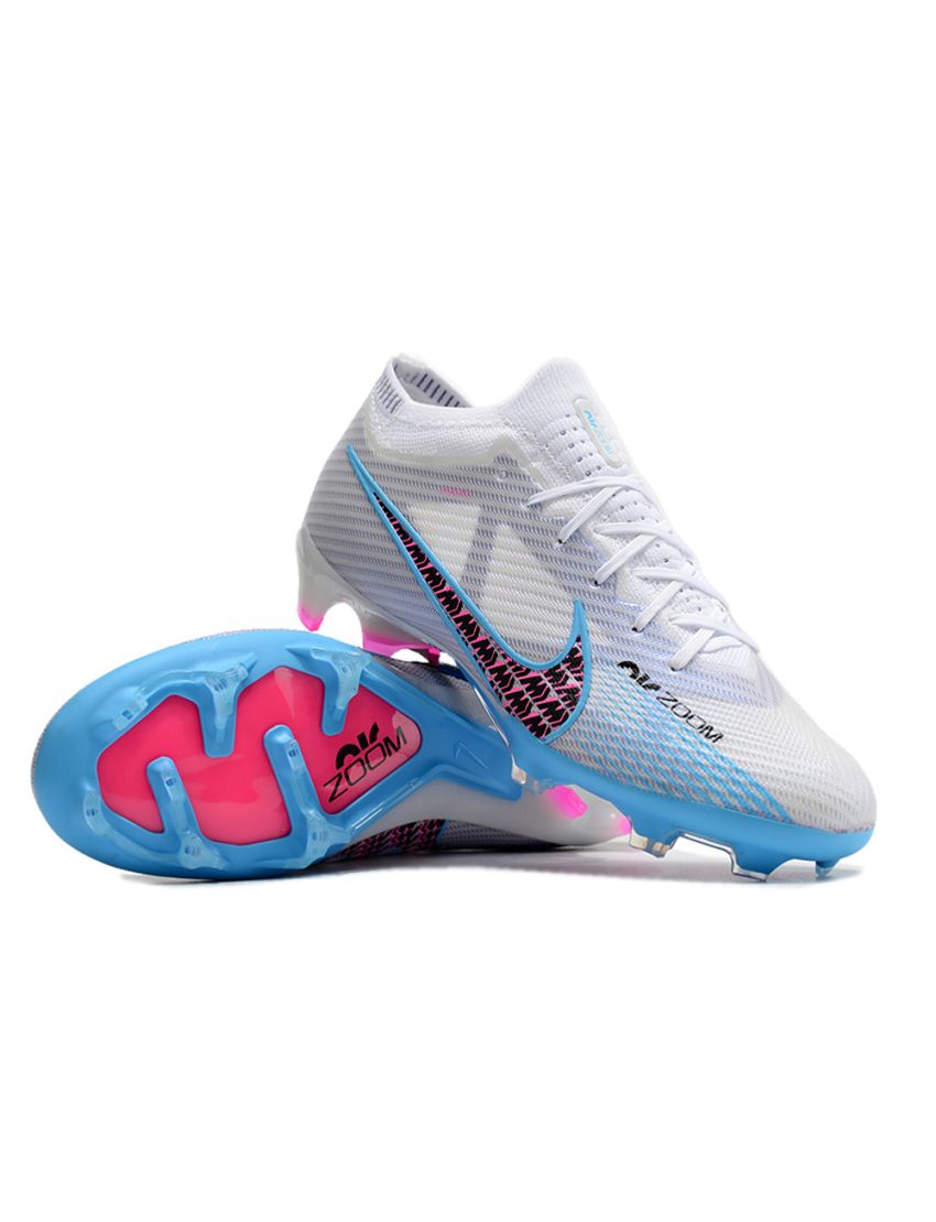 Nike Air Zoom Mercurial Vapor 15 Elite FG - White/Light Blue/Laser Pink
