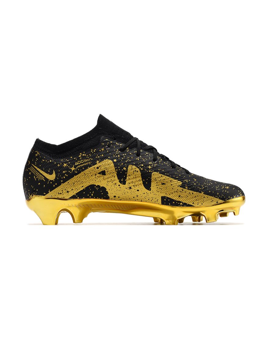 Nike Air Zoom Mercurial Vapor 15 Elite FG - Black/Metallic Gold/White